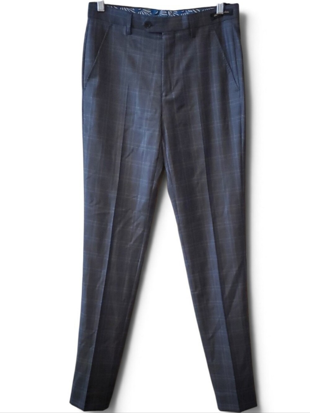 Ted Baker London Men's Debonair Check Trousers In Gray Size 28L NWT'S